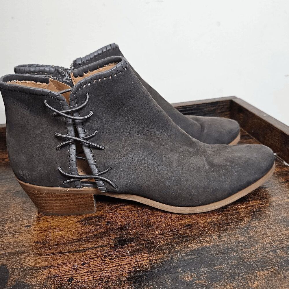 Jack Rogers Nubuck Ankle Boots Reagan Women's Gray Size 9M